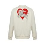Burberry 23Fw Valentine's Day flocked heart sweatshirt