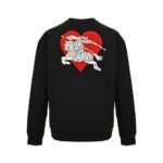 Burberry 23Fw Valentine's Day flocked heart sweatshirt