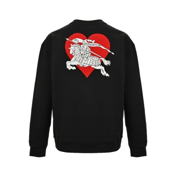 Burberry 23Fw Valentine's Day flocked heart sweatshirt