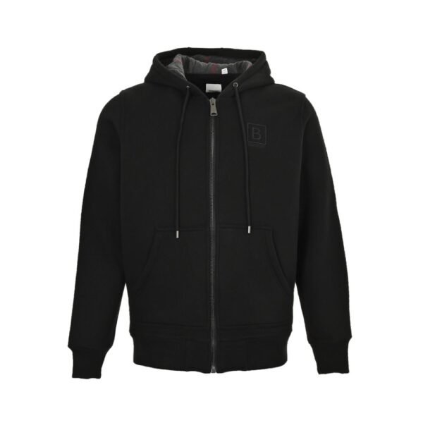 Burberry 23Fw Check Lined Zip-Up Hoodie Jacket