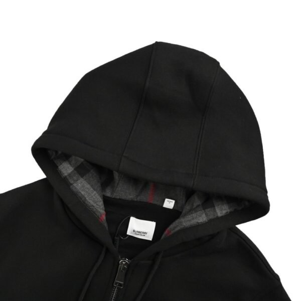 Burberry 23Fw Check Lined Zip-Up Hoodie Jacket