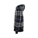 Burberry 24Fw Blue Check Knit Hoodie