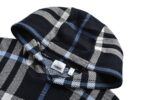 Burberry 24Fw Blue Check Knit Hoodie