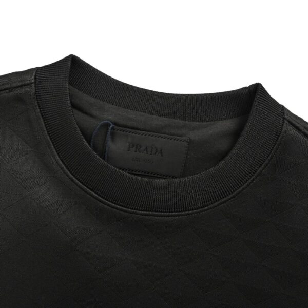 Prada 24Fw Dark Jacquard Triangle Logo Sweatshirt