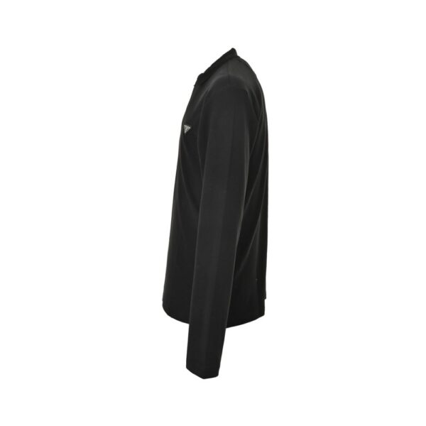 Prada 24Fw Triangle logo long-sleeved polo shirt
