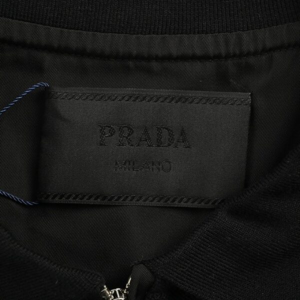 Prada 24Fw Triangle logo long-sleeved polo shirt
