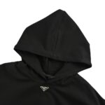 Prada 24Fw Collar Triangle Nylon Pocket Hoodie