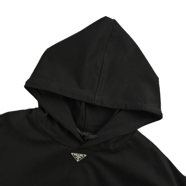 Prada 24Fw Collar Triangle Nylon Pocket Hoodie