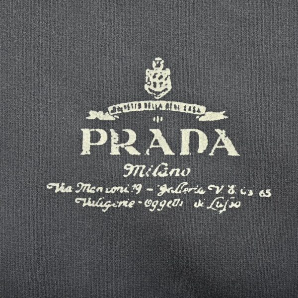 Prada 24Fw Distressed Print Washed Gradient Sweatshirt