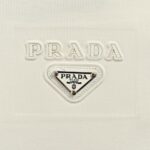 Prada 24Fw Embossed Metal Triangle Logo T-shirt