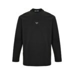 Prada 24Fw Embossed Metal Triangle Logo T-shirt