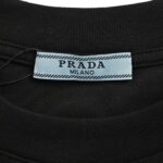 Prada 24Fw Embossed Metal Triangle Logo T-shirt