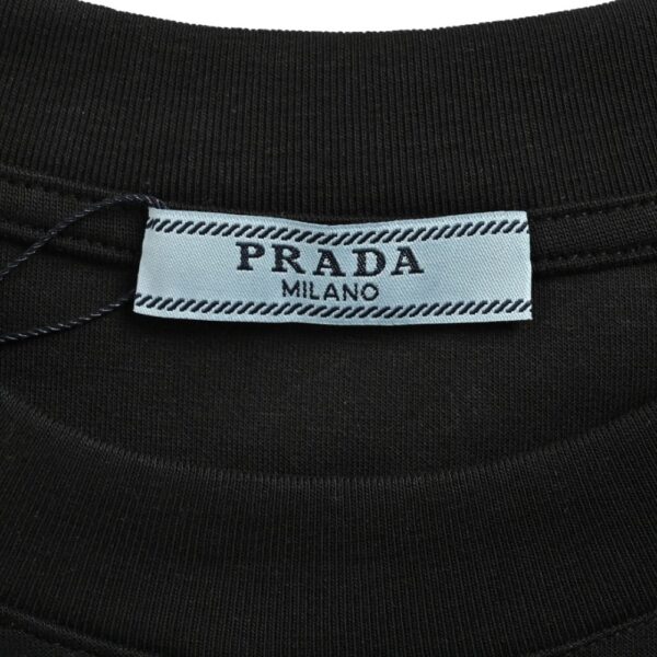 Prada 24Fw Embossed Metal Triangle Logo T-shirt