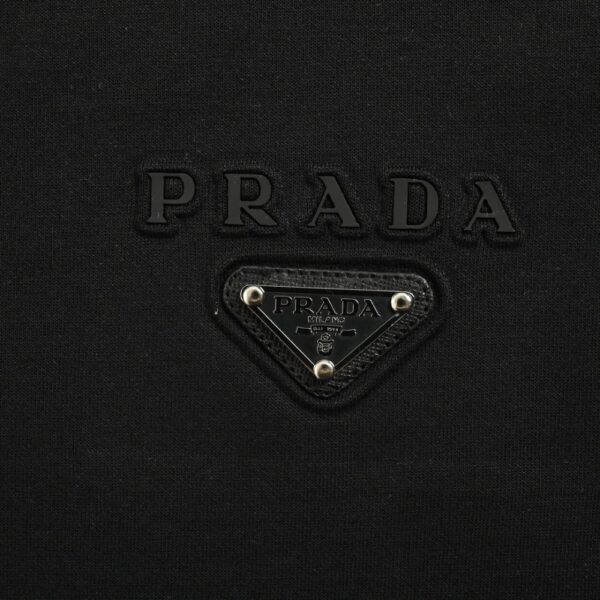 Prada 24Fw Embossed Metal Triangle Logo T-shirt