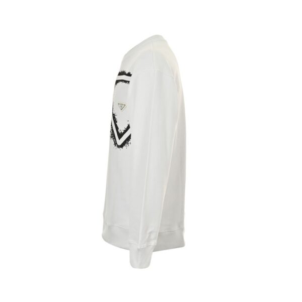Prada 24Fw ink splash triangle logo sweatshirt