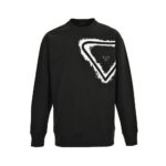 Prada 24Fw ink splash triangle logo sweatshirt