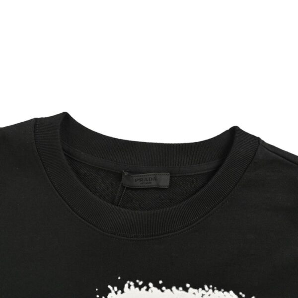 Prada 24Fw ink splash triangle logo sweatshirt