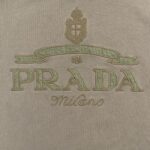 Prada 24Fw Embroidered logo washed hoodie