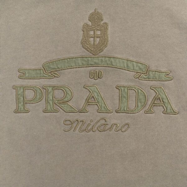 Prada 24Fw Embroidered logo washed hoodie