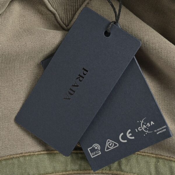 Prada 24Fw Embroidered logo washed hoodie