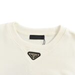 Prada 24Fw Round neck sweatshirt with triangle logo