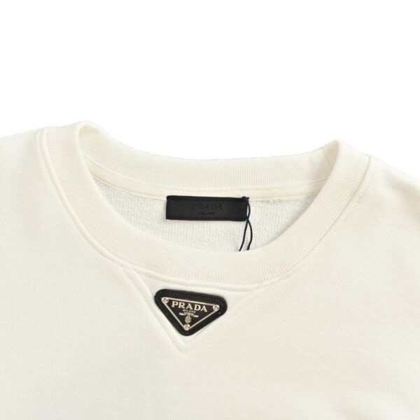 Prada 24Fw Round neck sweatshirt with triangle logo