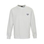 Prada 23Fw Round neck sweatshirt with triangle logo