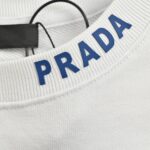 Prada 23Fw Round neck sweatshirt with triangle logo
