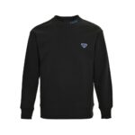 Prada 23Fw Round neck sweatshirt with triangle logo