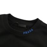 Prada 23Fw Round neck sweatshirt with triangle logo