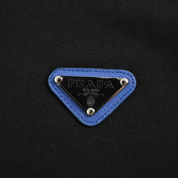 Prada 23Fw Round neck sweatshirt with triangle logo