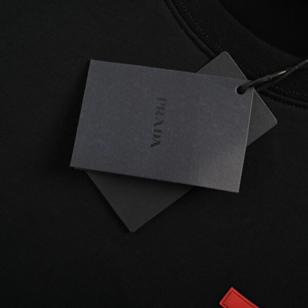 Prada 23Fw Red Stripe Air Layer Sweatshirt