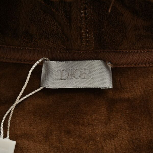 Dior 24Fw All-over printed towel embroidery hooded sweatshirt