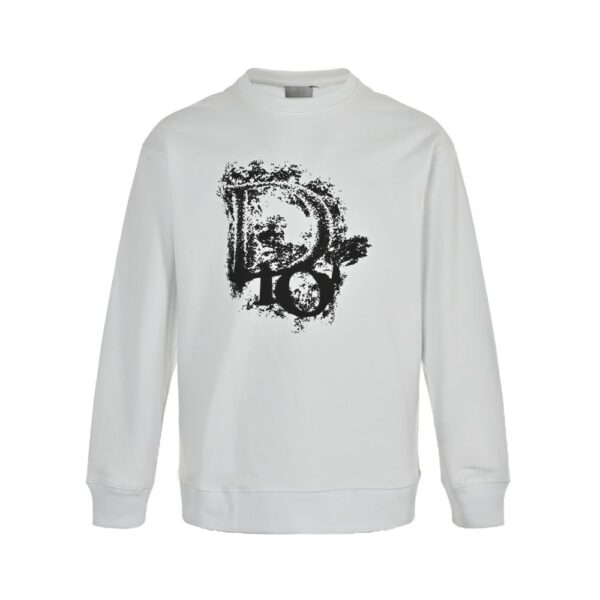 Dior 24Fw Ink splash letter print sweatshirt