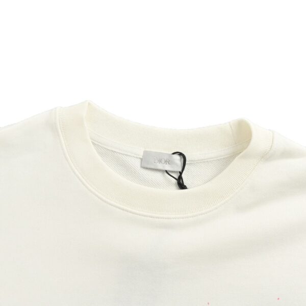 Dior 24Fw Graffiti ink letter print short sweatshirt