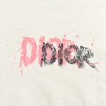 Dior 24Fw Graffiti ink letter print short sweatshirt