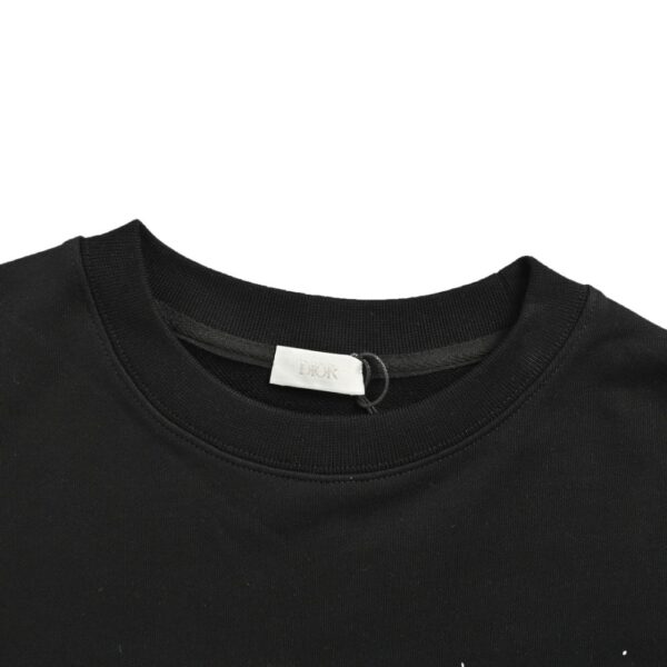 Dior 24Fw Graffiti ink letter print short sweatshirt