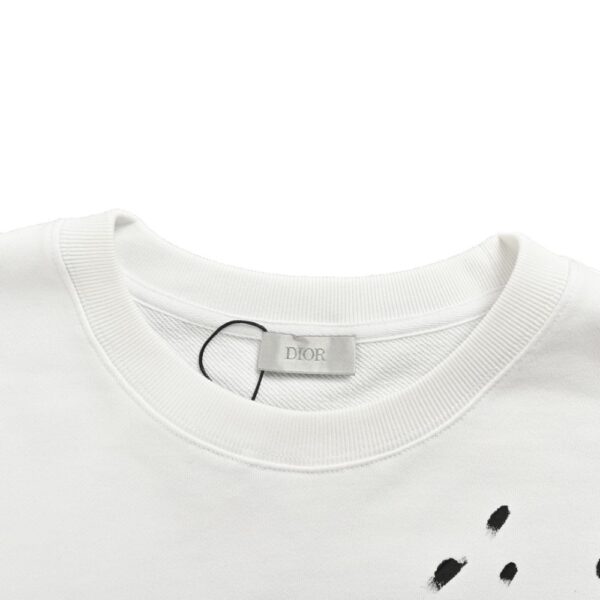 Dior 24Fw Painted ink letter print sweatshirt