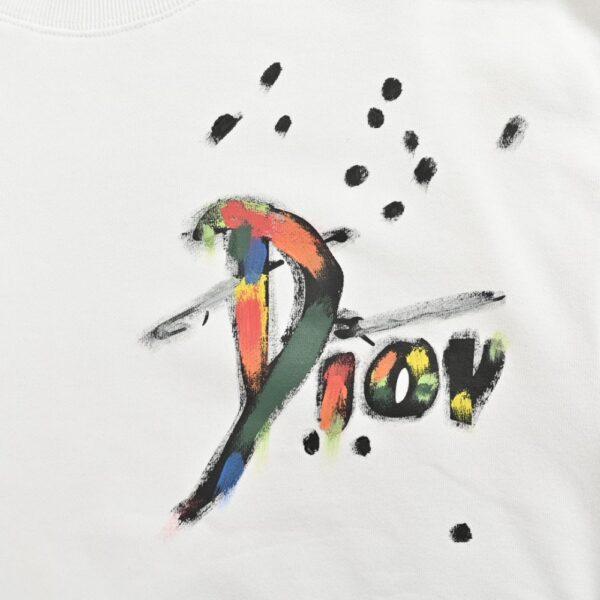 Dior 24Fw Painted ink letter print sweatshirt