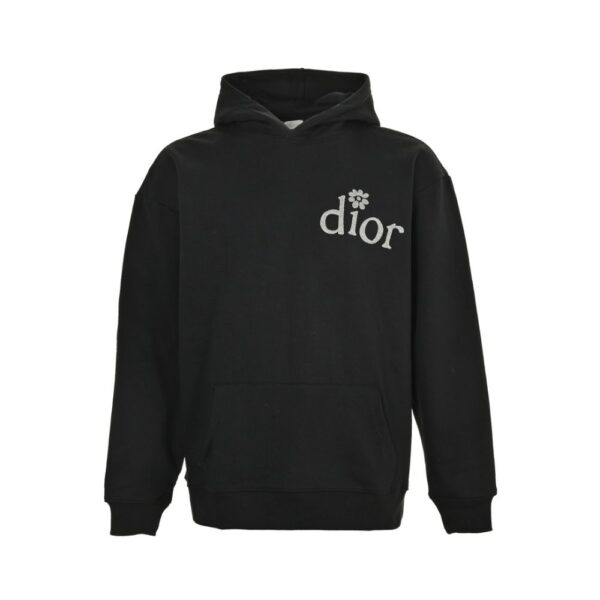 Dior 24Fw Flower and letter embroidered hoodie