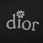 Dior 24Fw Flower and letter embroidered hoodie