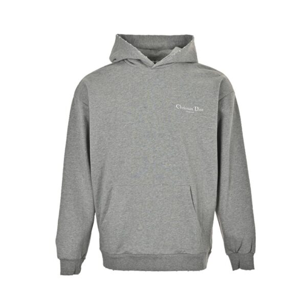 Dior 24Fw Distressed letter print hoodie