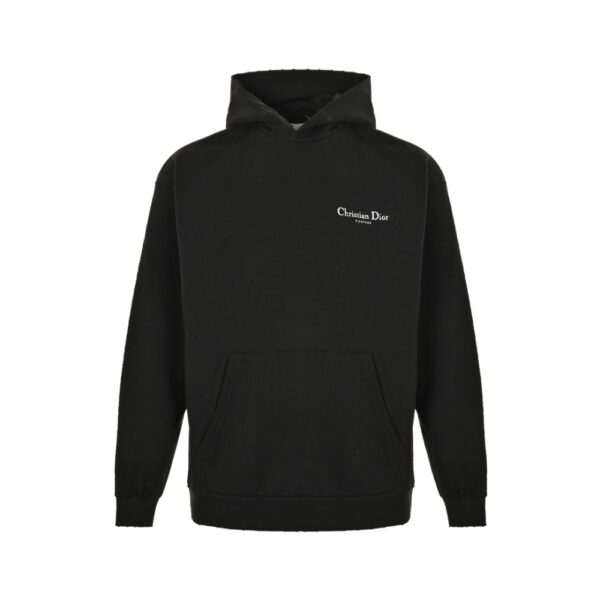 Dior 24Fw Distressed letter print hoodie