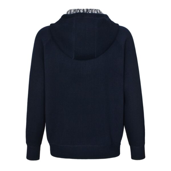 Dior 24Fw Jacquard cashmere knit hooded sweatshirt