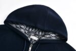 Dior 24Fw Jacquard cashmere knit hooded sweatshirt