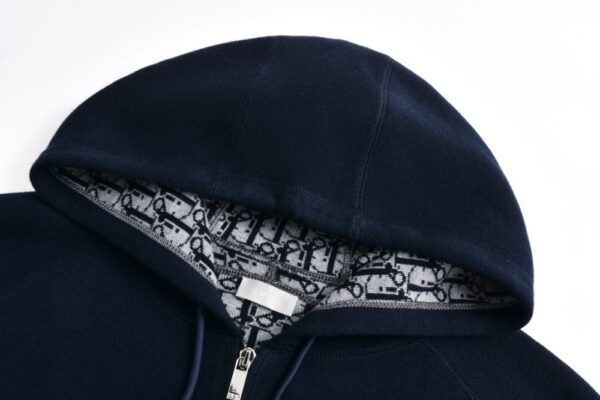 Dior 24Fw Jacquard cashmere knit hooded sweatshirt