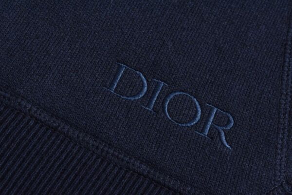 Dior 24Fw Jacquard cashmere knit hooded sweatshirt