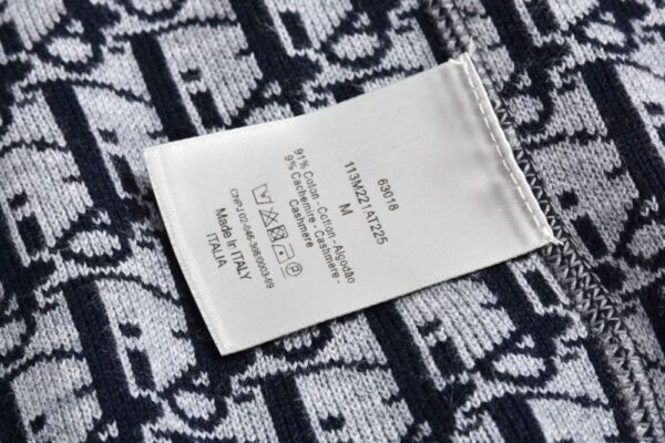 Dior 24Fw Jacquard cashmere knit hooded sweatshirt