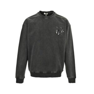 Dior 24Fw Embroidered logo washed sweatshirt