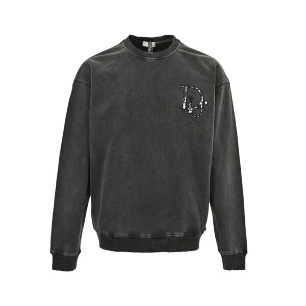 Dior 24Fw Embroidered logo washed sweatshirt
